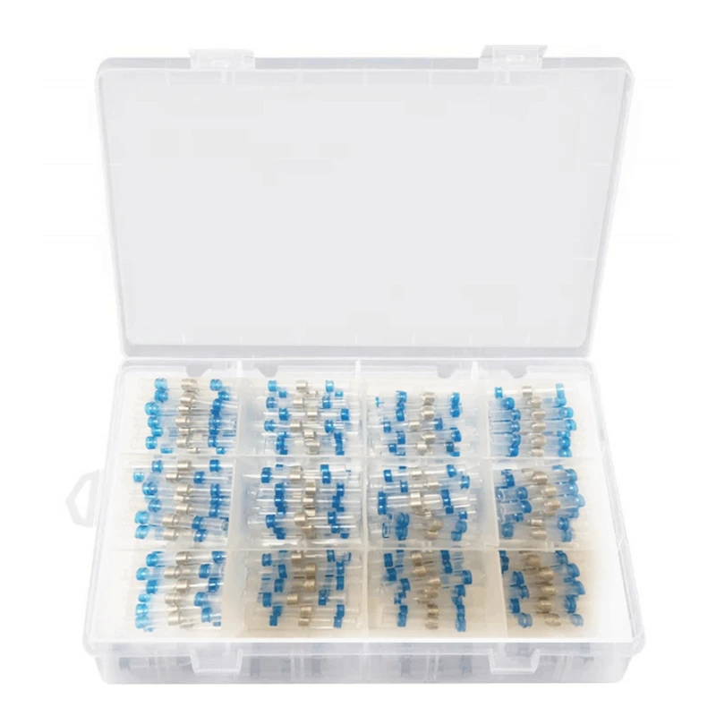 

200PCS 16-14 AWG Blue Solder Seal Wire Connectors , Heat Shrink Butt Connectors, Waterproof and Insulated Wire Terminals