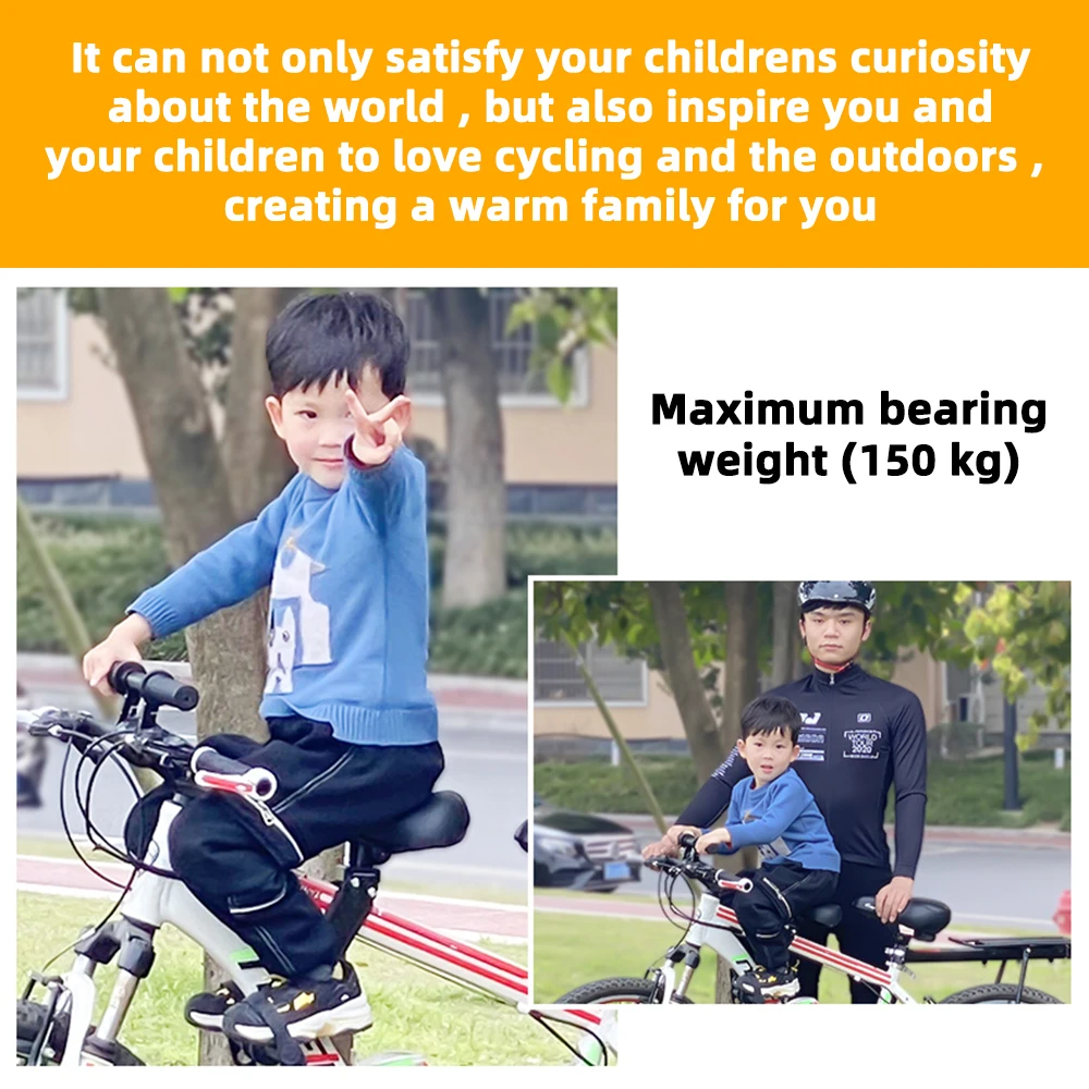 

Kids Bike Seat Front MTB Mountain Bicycle Child Saddle Front Frame Mount Baby Seat Safety Handlebar Cycling Children Saddle Part