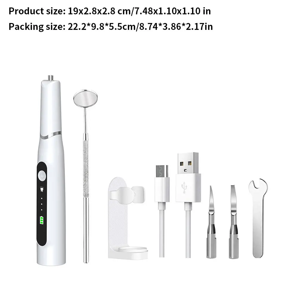 

Dental Calculus Remover Electric Tartar Remover Ultrasonic Whitening Teeth Cleaner Tooth Stain Removal Household Dental Scaler