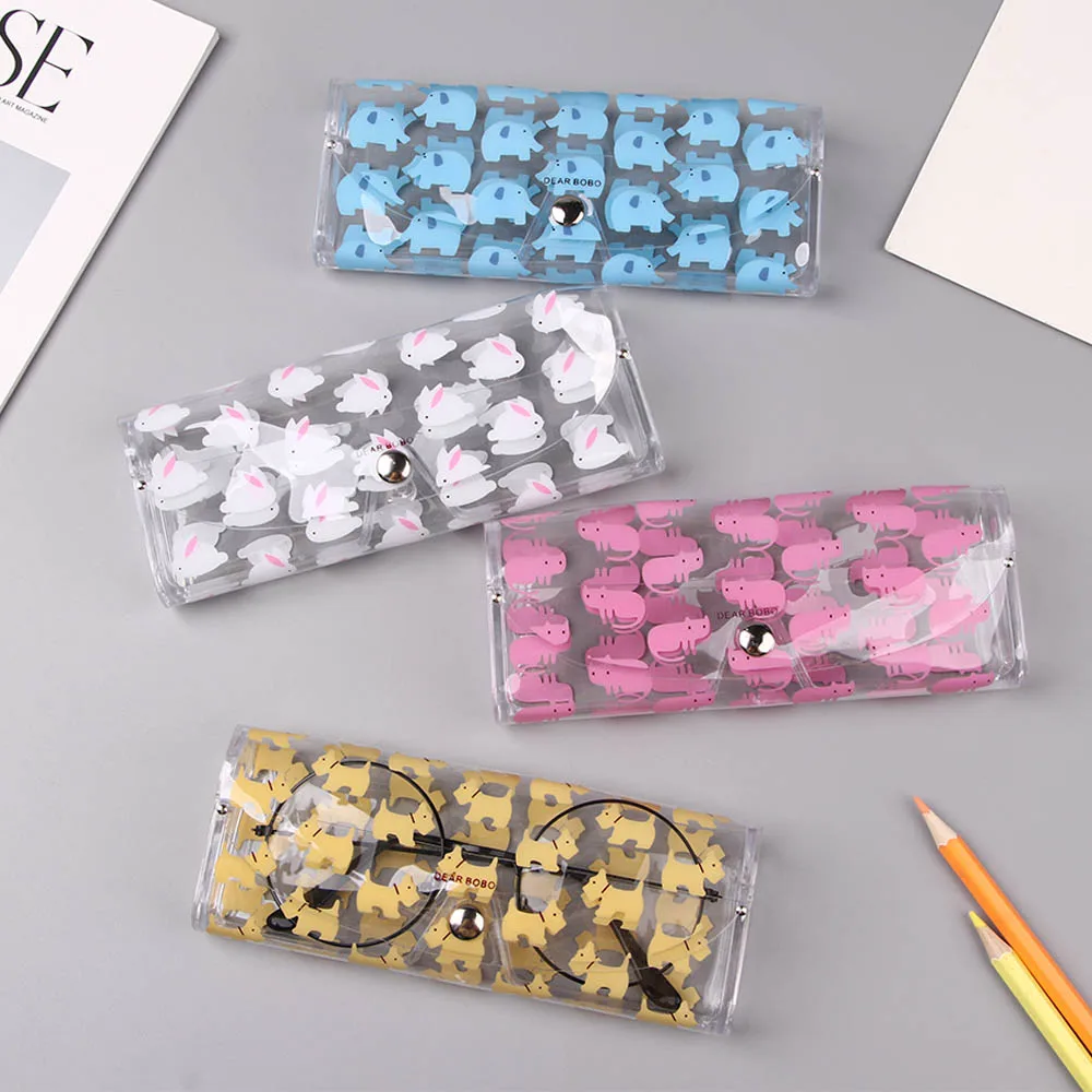 1 шт., милый прозрачный Чехол для очков, защита для очков, коробка для хранения очков, жесткий футляр для очков, красивые аксессуары для очков