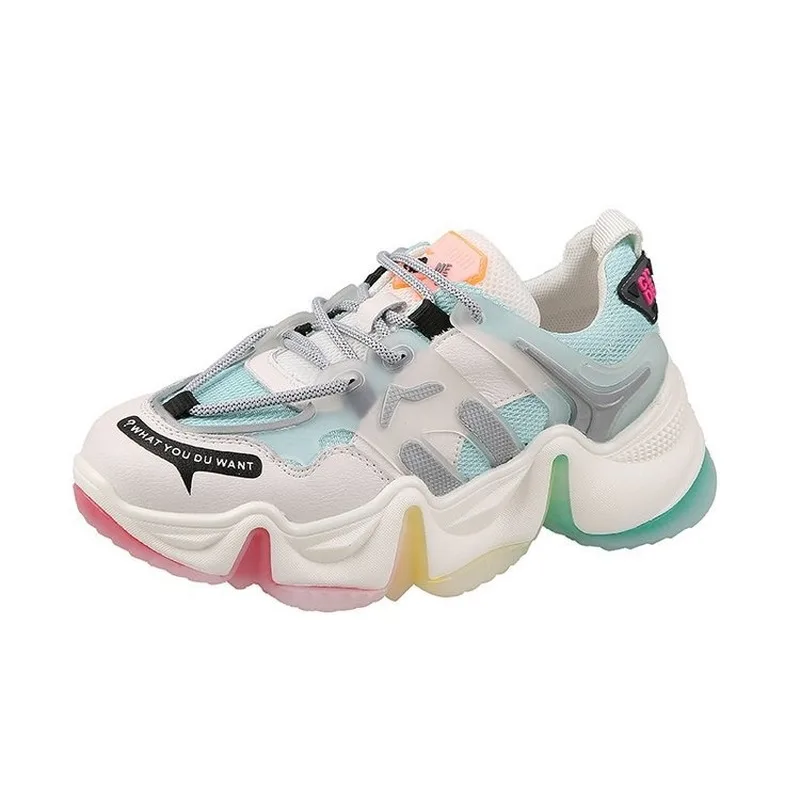 

Sneakers Women Platform Casual Shoes Fashion Sneakers Platform Basket Femme Lace-Up Casual Chunky Shoes 40