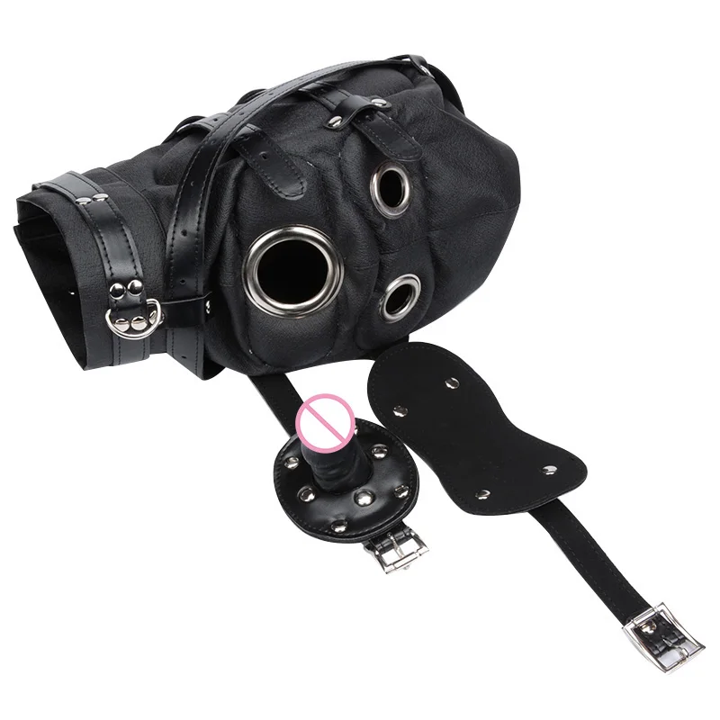 Повязка на голову для фетиша БДСМ маска-капюшон кляп Сексуальная повязка глаза