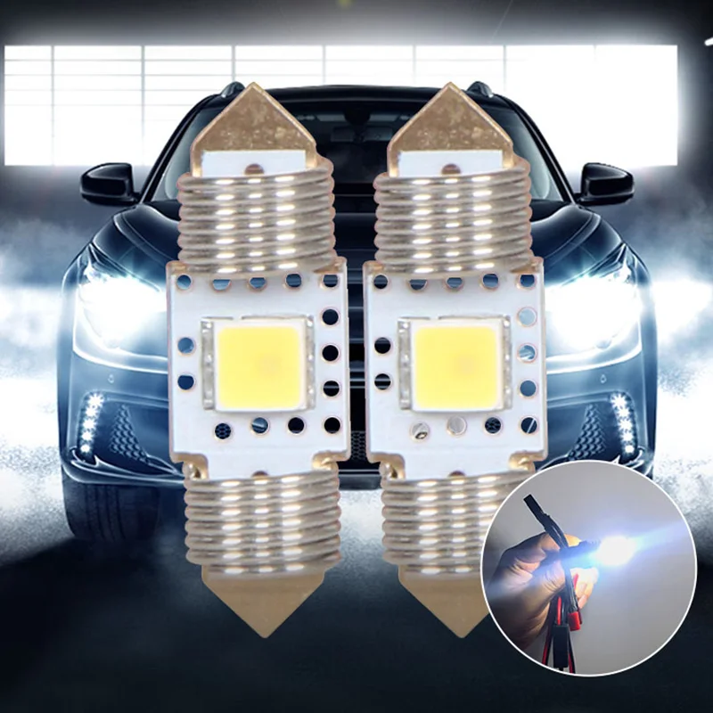 Лучшая цена автомобильные аксессуары 12 SMD COB Светодиодный белый светильник