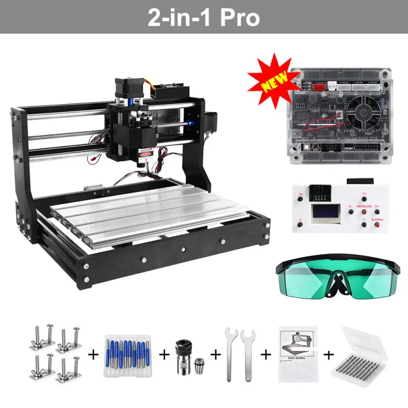 

2-in-1 7000mw Laser Engraver Upgrade Version CNC 3018 Pro Engraving Machine 3 Axis Mini DIY CNC Router Kit Wood Router
