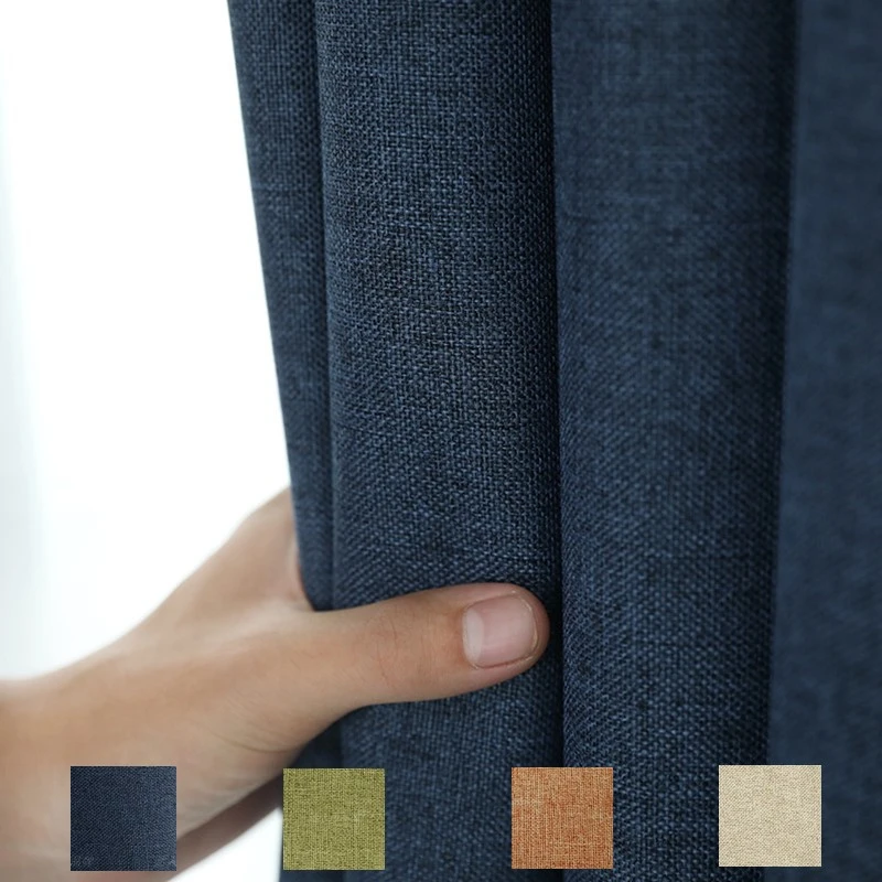 

300cm Height Blackout Door Curtain Curtains For Modern Cotton Linen Bedroom Curtains Cloth Living Room Insulation Drapes