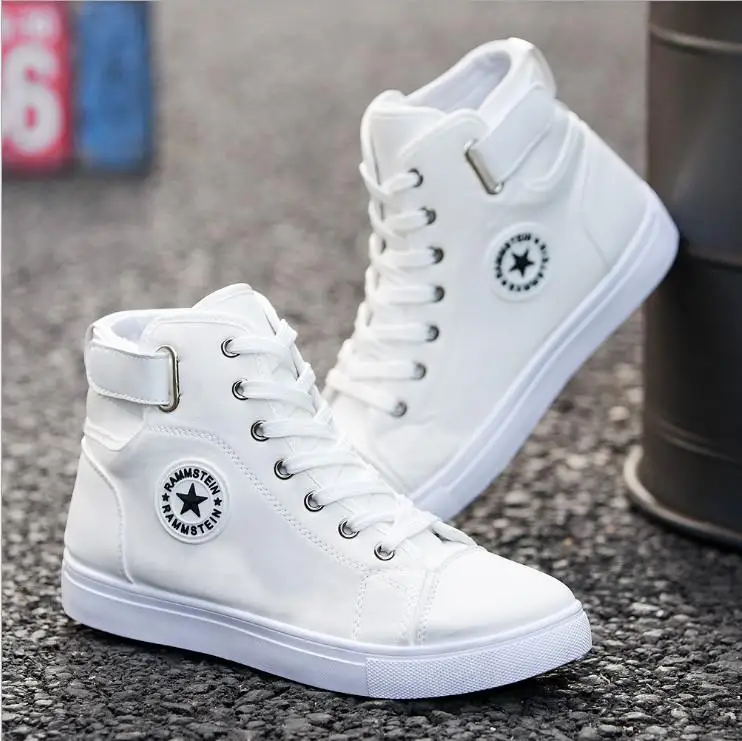 Мужская повседневная обувь для скейтбординга высокие кроссовки спортивная
