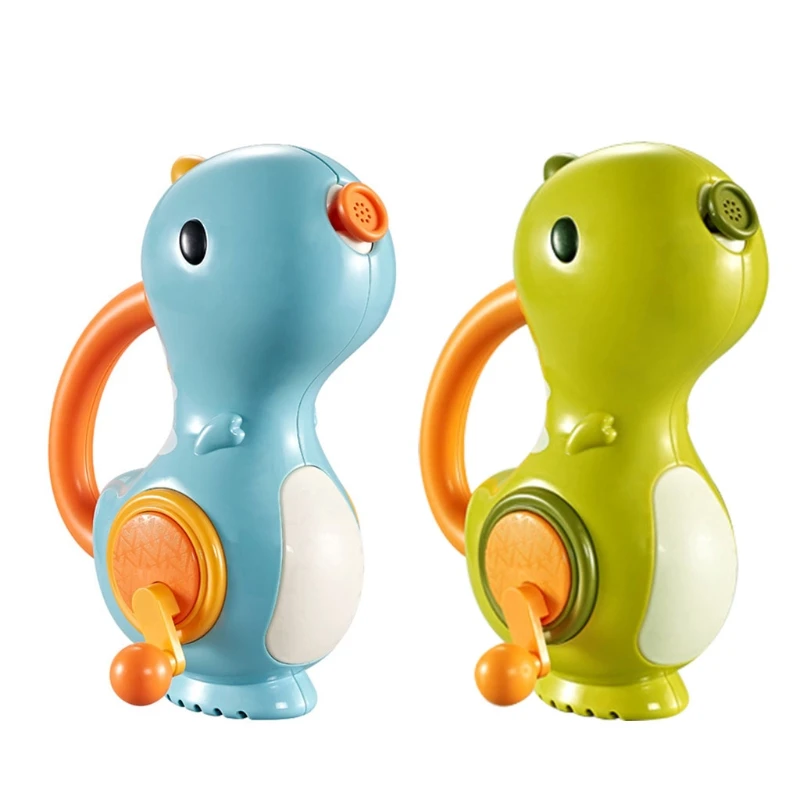 

Bath Water Squirt Toy Lovely Hand Manual Dinosaur w/ Fountain Head Interactive Unsinkable Water Sprinkler Baby Playset