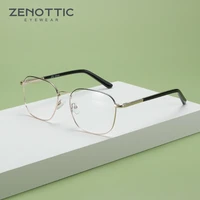 zenottic acetate alloy glasses frame men square myopia optical prescription eyeglasses women new korean brand designer eyewear