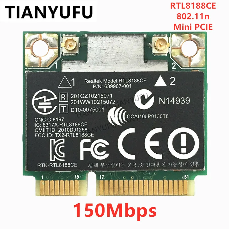 Realtek RTL8188CE 640926-001 аккумулятор большой емкости 150 Мбит/с ноутбук беспроводной