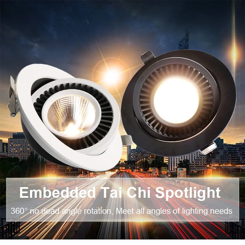 2 шт./лот Светодиодный точечный светильник 5 Вт 7 9 360 градусов COB светодиодный вниз