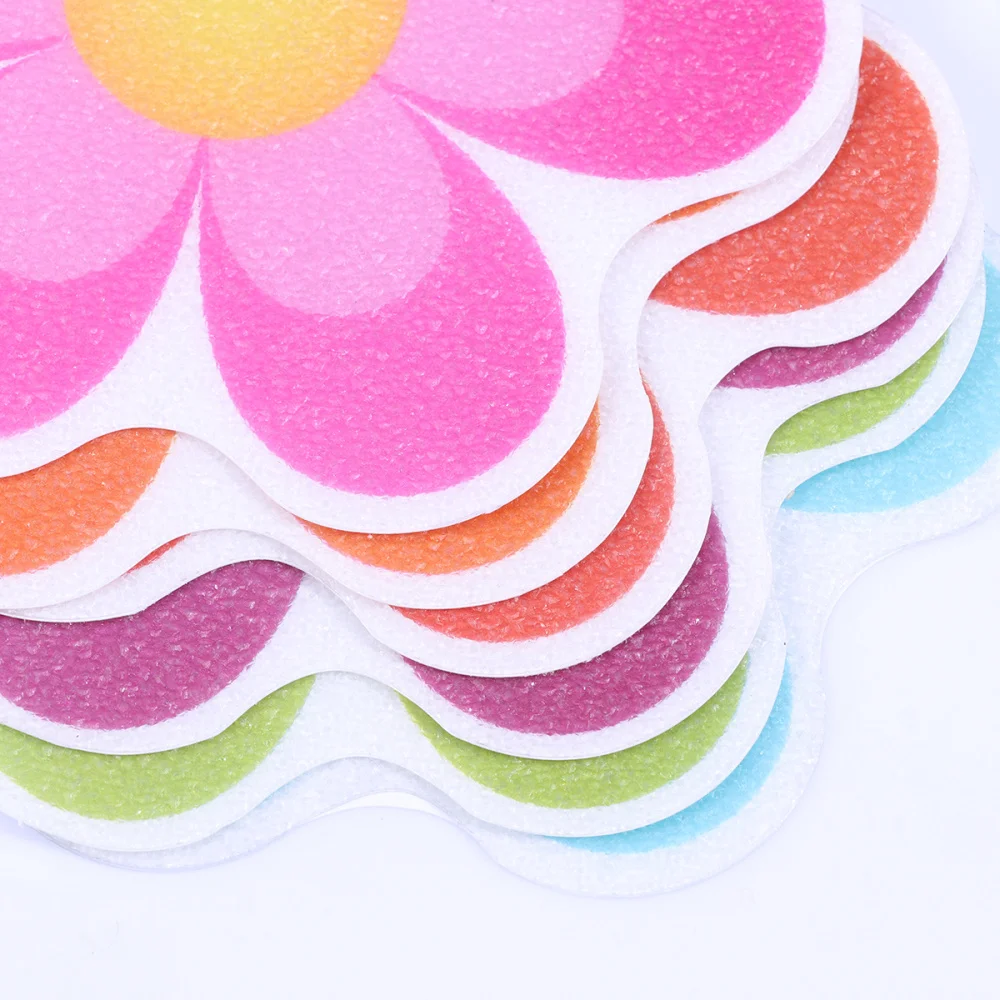 

10pcs Colorful Flower Anti-Slip Self-adhesive Sticker Creative Decals for Bathroom Bath Tub Shower Surfaces