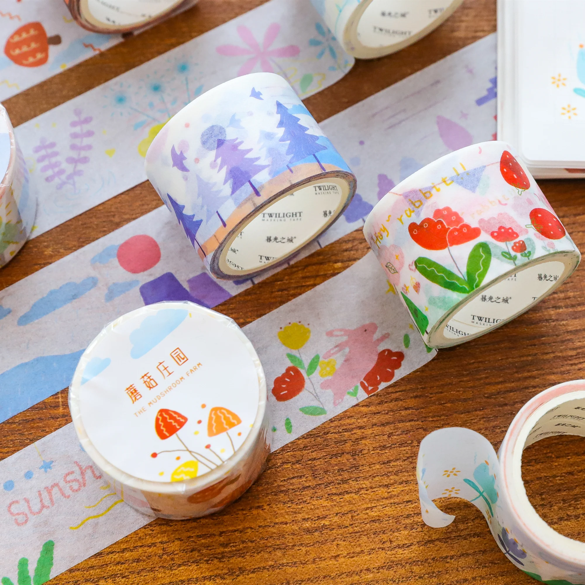 6 шт Сладкий Летний бумажный набор декоративного скотча Васи Солнечный свет