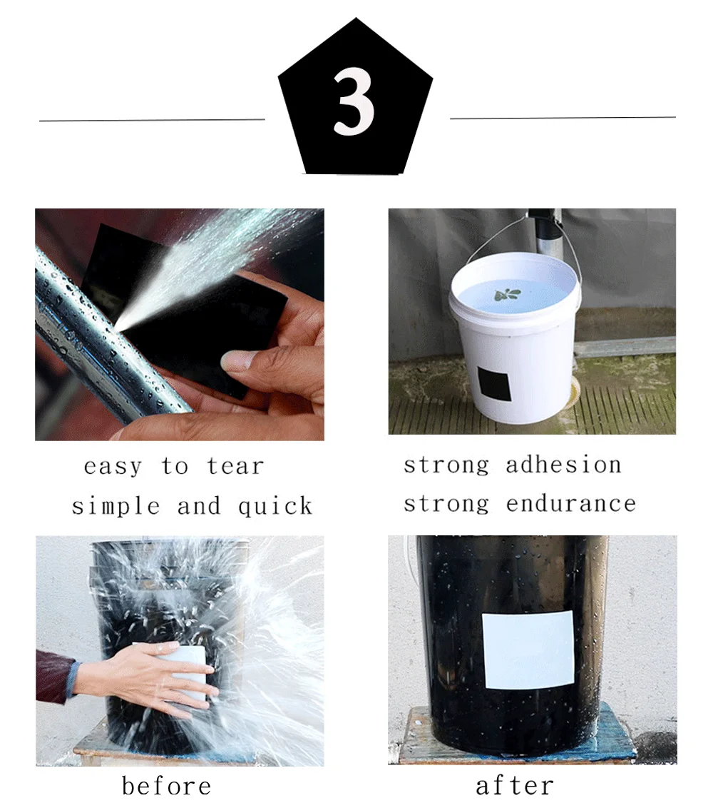 1.5M Super Strong Waterproof Stop Leaks Seal Repair Tape Performance Self Fiber Fix Tape Fiber Fix Adhesive Tape