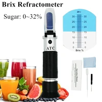handheld brix refractometer 032 optical sugar food beverages atc content meter tool test 35off