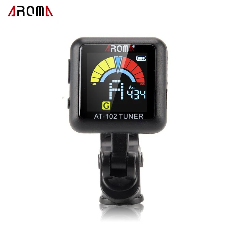 Электронный тюнер AROMA AT-102 вращающийся на клипсе цветной экран встроенная