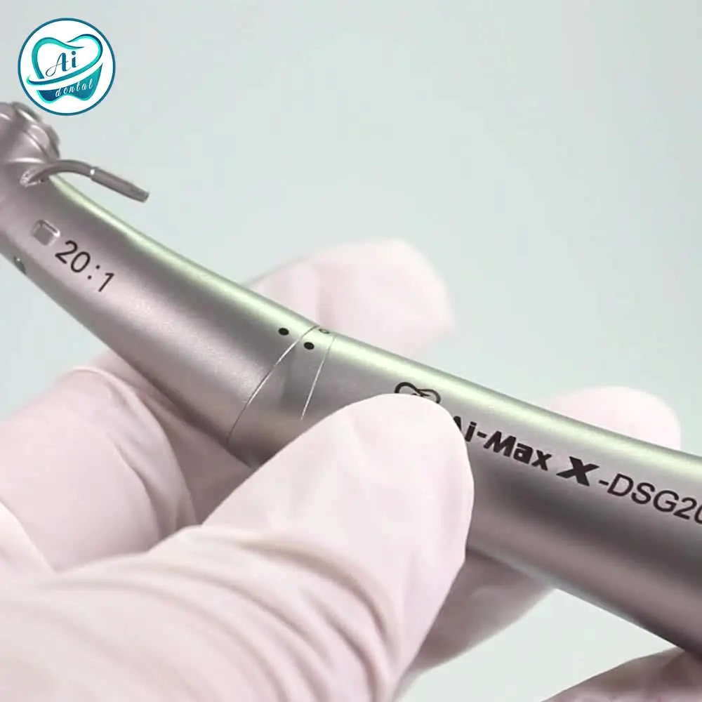 

X-DSG20L Contra angle Handpiece 20:1 reduction low speed detachable torque head with fiber optic implant surgical tools