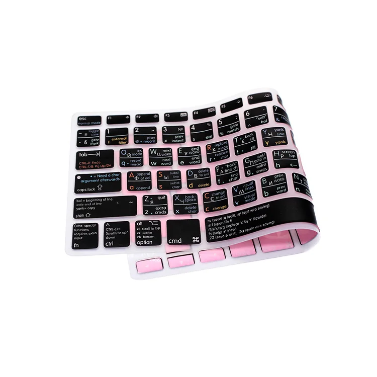 Чехол для клавиатуры HRH VIM/VI с русскими клавишами силиконовая защитная пленка MacBook
