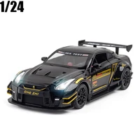 high simulation 124 nissan skyline ares gtr r35 diecasts vehicles metal car model pull back for kids toys collection