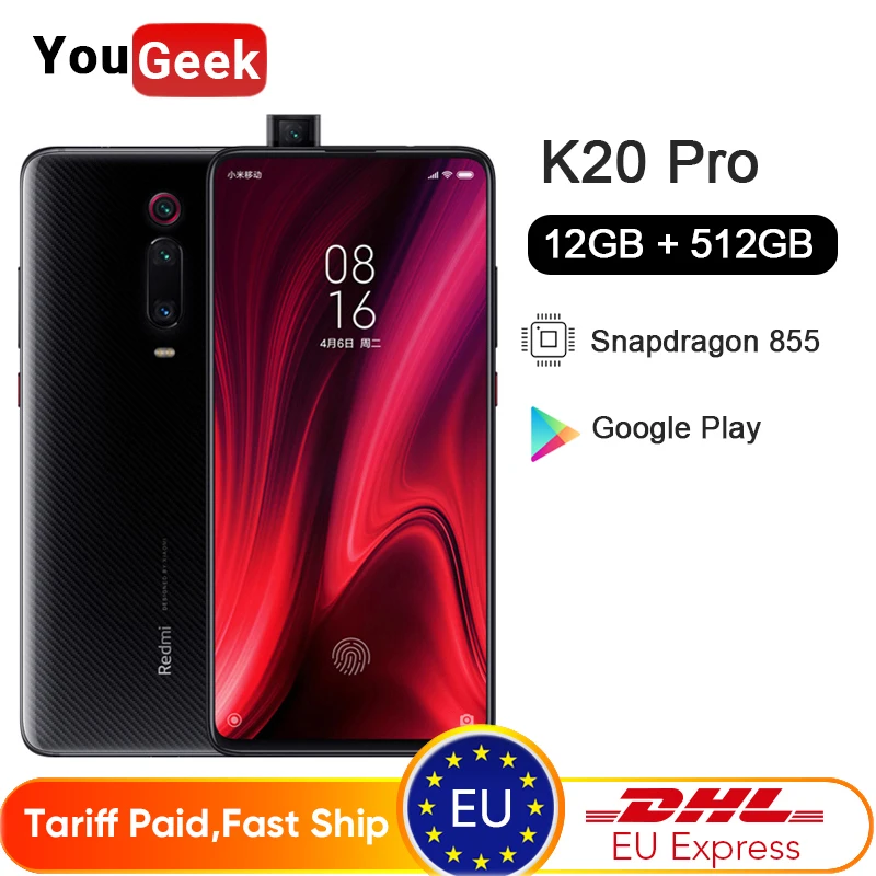 Xiaomi Redmi K20 Pro смартфон с восьмиядерным процессором Snapdragon 855 plus ОЗУ 12 Гб ПЗУ 512 ГБ 4000
