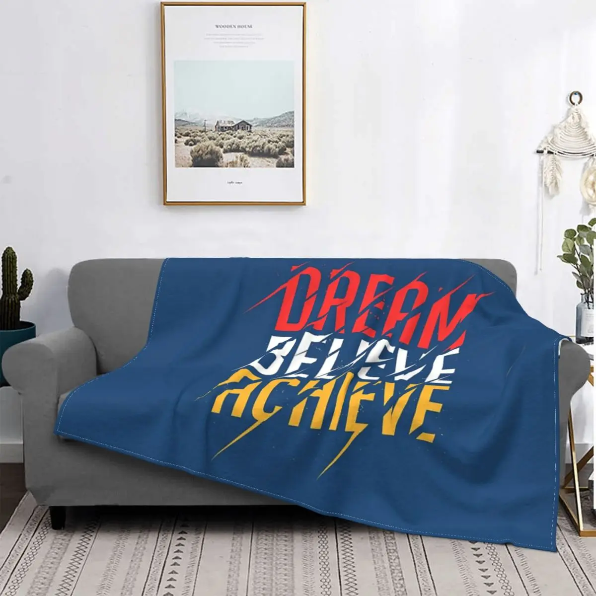 

Motivational Print Dream Believe Blanket Bedspread Bed Plaid Bed Cover Anime Blanket Blanket Hoodie Weighted Blanket
