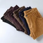 Мужские Винтажные джинсовые брюки, повседневные вельветовые облегающие брюки, 6 цветов, модная брендовая одежда, большие размеры 40, зима 2021
