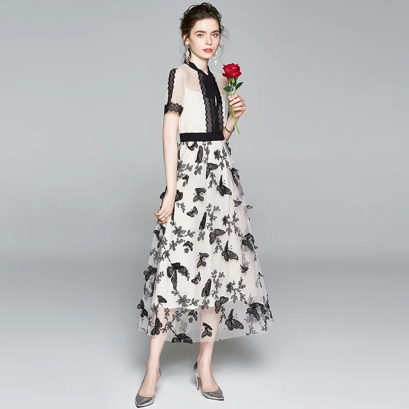 JSXDHK новое модное женское Тюлевое платье макси летние Роскошные элегантные