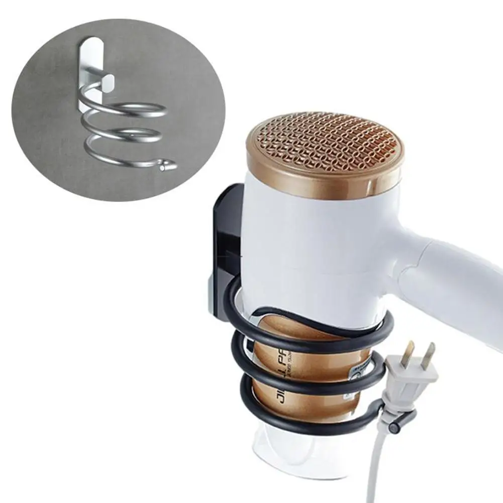 

Hair Dryer Holder Wall Mounted Organizer Stand Holder Rack Aluminum Bathroom Shelf Storage Bathroom Accessory Wall Shelf