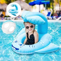 inflatable swimming ring blue whale childen float seat chair water pool circle bathing summer toy fun safe swim accessories