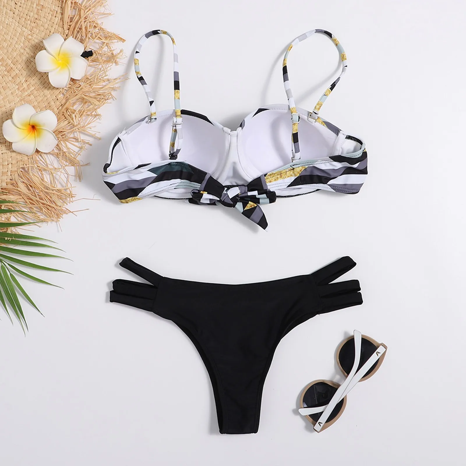 

Women Bandeau Bandage Bikini Set Push-Up Brazilian Swimwear Beachwear Swimsuit Push Up Swim Suit Beach Female Swimsuit Swimming