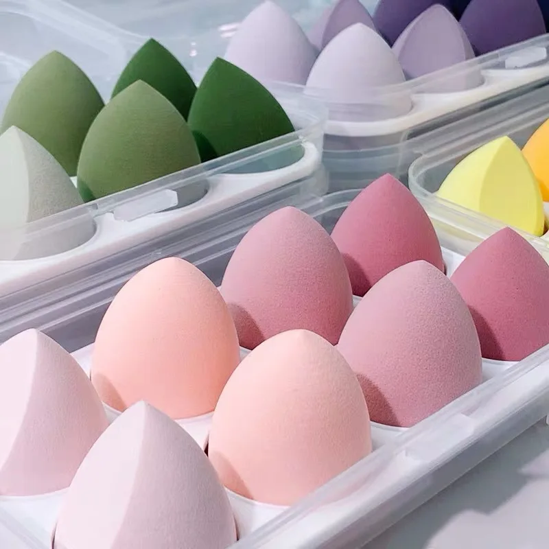 

8 шт. губка для макияжа лица жидкий Набор для основы под макияж, крем-пудры, румяна, косметическая пудра, гидрофильные мягкие губки, аксессуар...