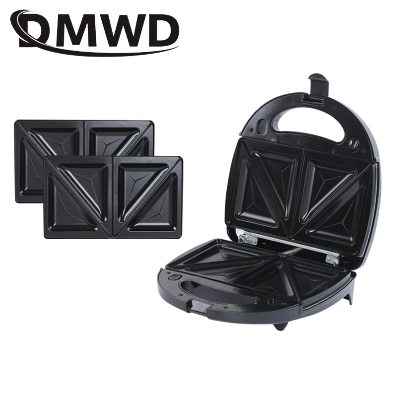 Электрическая машина для выпечки вафель и хлеба с 3 сменными пластинами|sandwich