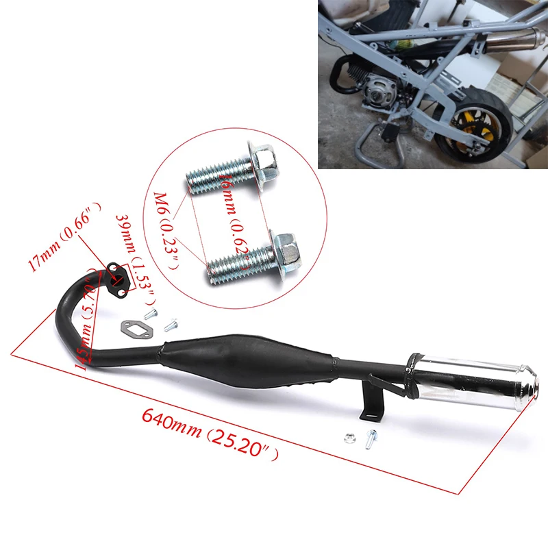 Для 43CC 47cc 49cc мини двигатель Quad грязи обезьяна карманные Pit Bike ATV Скутер 613 мм