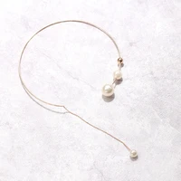 womens pearl chain necklace simple temperament clavicle chain