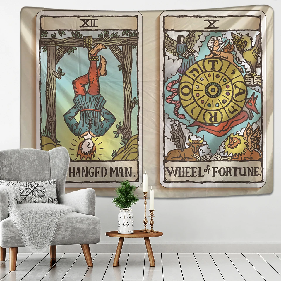 

Tarot Divination Tapestry Wall Hanging Tapestries Mysterious Wall Tapestry Splicing Medieval Europe Wall cloth