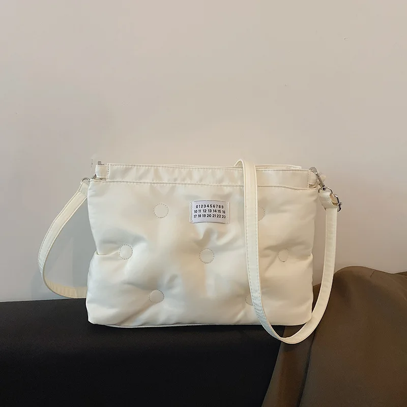 

Cotton Women's Bag 2021 Fashion Designer Handbags Cloud Space Cotton Lazy Pillow Bag Large Capacity Female Messenger Bag