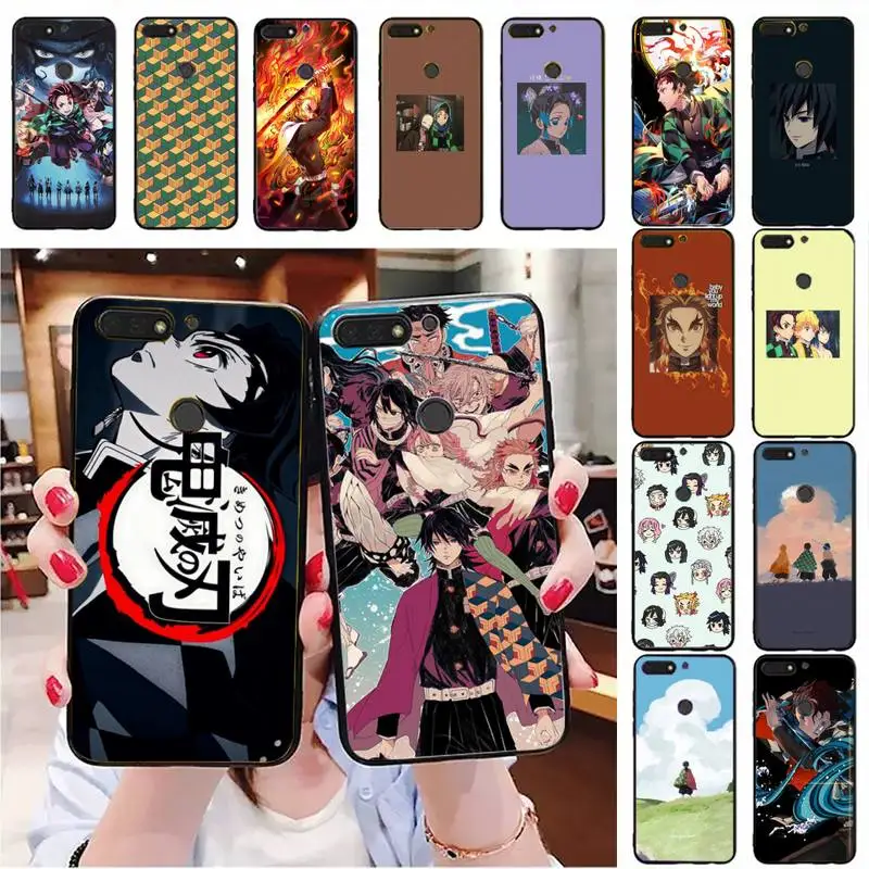 

Demon Slayer Kimetsu no Yaiba anime Phone Case For Huawei Honor 7A 8X 9 10 20lite 10i 20i 7C 8C 5A 8A 9X pro Mate 20 lite