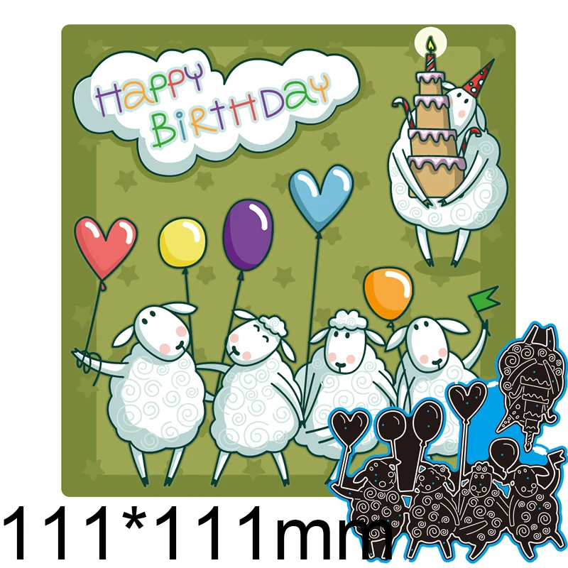 

Пресс-формы «овчина» для празднования дня рождения, металл для «сделай сам», скрапбукинг, фотоальбом, тиснение, бумажная карта 111*111 мм