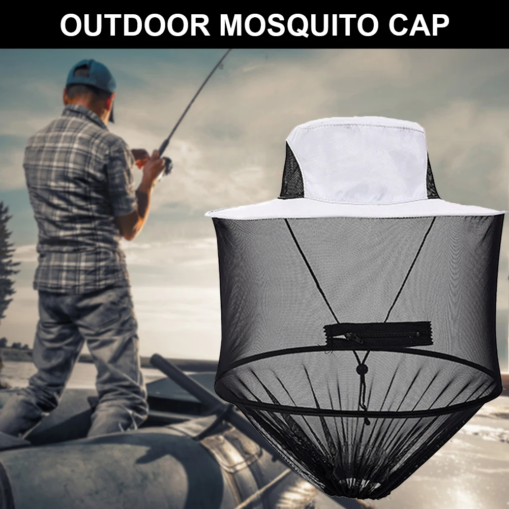 

Anti-ultraviolet beekeeping anti-mosquito net mesh hat sunscreen insect-proof neck cover outdoor fishing camping hat