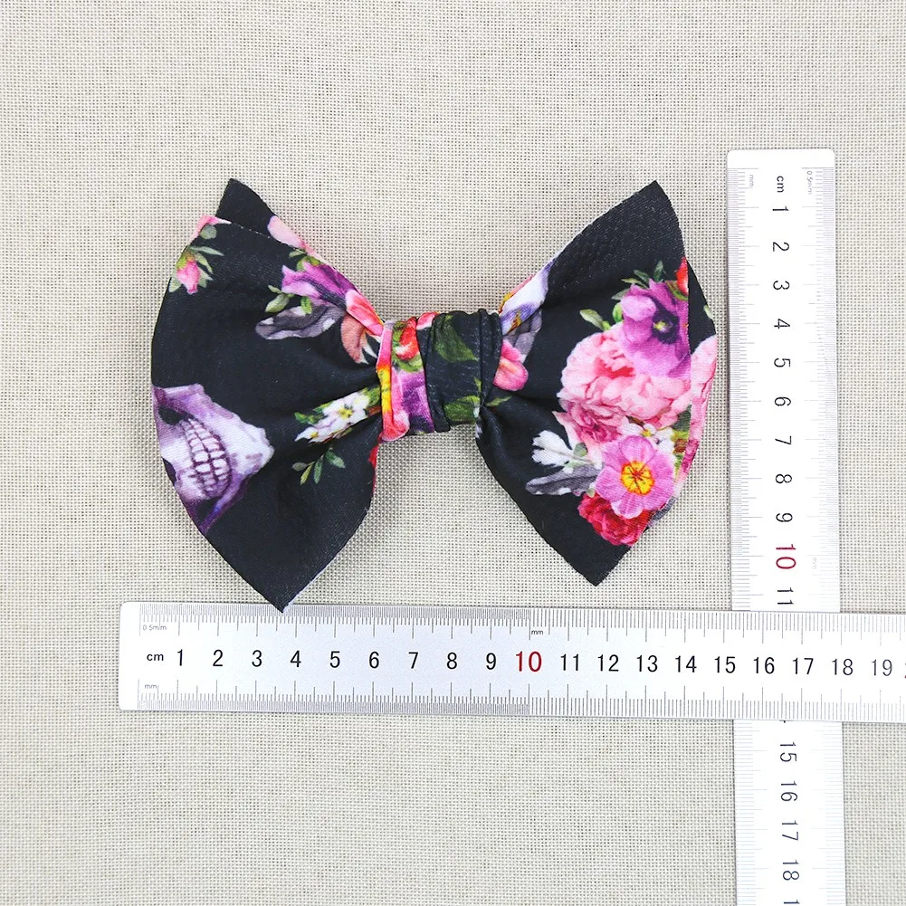 Новое поступление Повязка на голову с бантом и принтом Модный детский головной