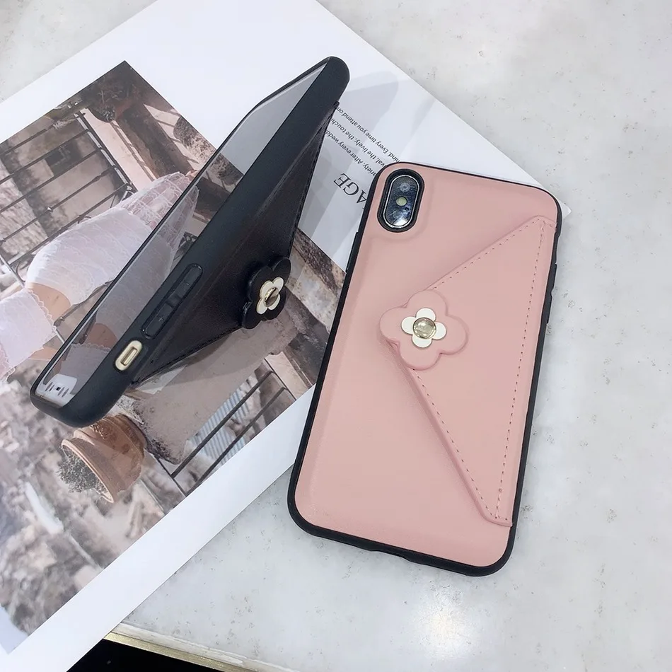 Для iPhone XR 11 Pro X XS MAX Модный кошелек с сердечком из искусственной кожи с отделениями для карт чехол для телефона для iPhone 8 6s 6 7 Plus силиконовый чехол