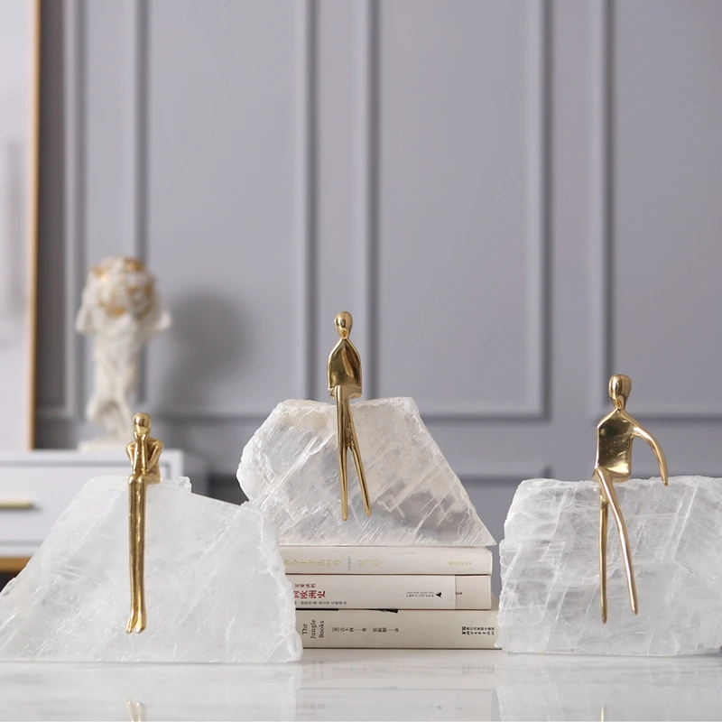 Роскошная абстрактная фигурка скульптура из хрустального камня современная