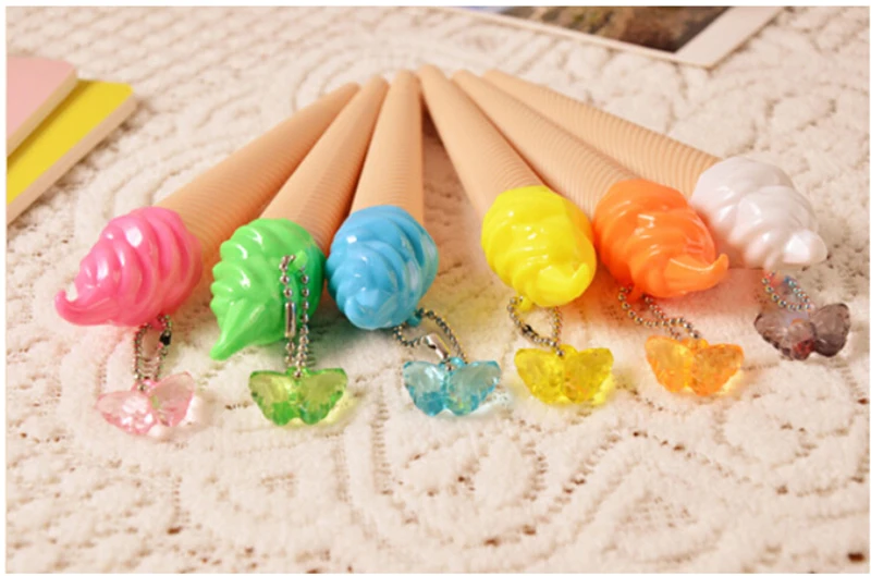 

1Pc Ice Cream Design Gel Pen With Pendant 0.38mm Fashion Style Pen