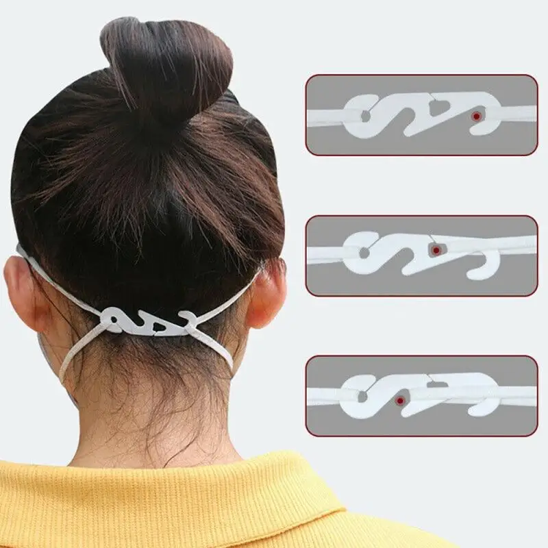 

5pcs Outdoor Face Comfort Ear Buckle Adjustment S Type Relief Pain Ear Protector Face Mouth Wearing Ear Hook Motorcycle Gears