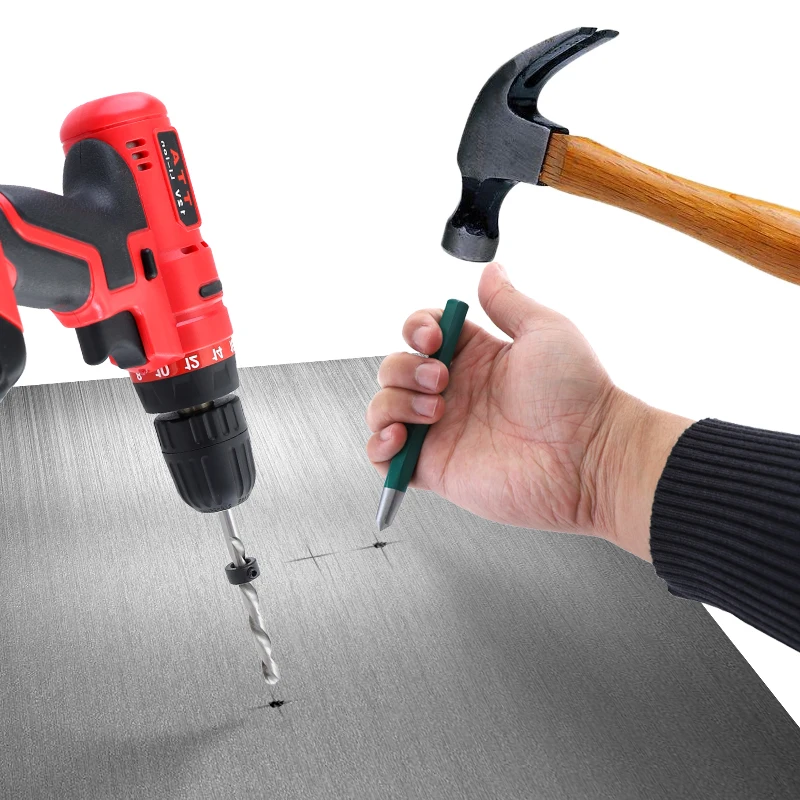 

IWOWN 12Pcs Punching Pin Rivet Screw Mark Hole Pin Punch Set CRV Chisel Stone Carving Hand Chisels Carving Tools For Stone
