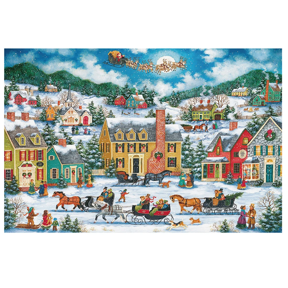 

1000pcs DIY Puzzle Game Christmas Picture Jigsaw Early Education Montessori Toy Puzzle Baby Early Educational Toy