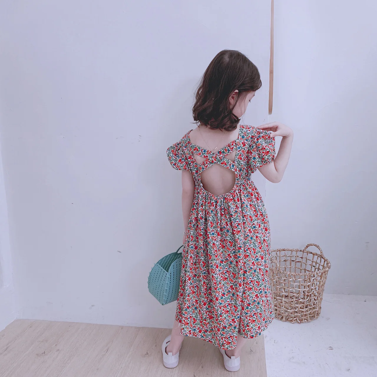 Girl dress 2019 Summer New children Girls fashion flower open-back princess | Детская одежда и обувь