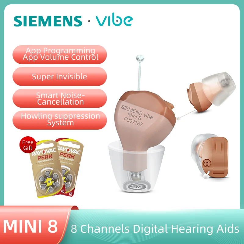 

Цифровой программируемый слуховой аппарат Siemens Vibe, 8 каналов, с нанопокрытием