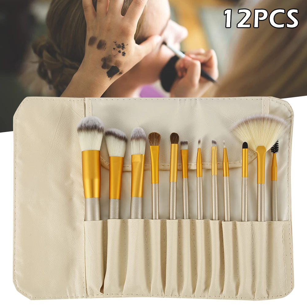 12/24 шт. Professionelle Kosmetik макияж Pinsel Werkzeuge макияж-Pinsel-набор mit рулон из искусственной PU
