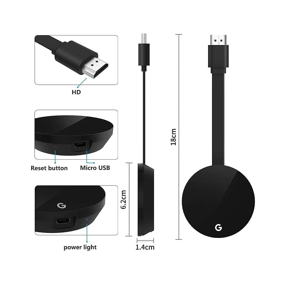 Адаптер для WiFi дисплея Wecast 1080P HD адаптер Miracast беспроводная лампа DLNA