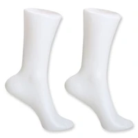 2pcs female foot sock sox display mold short stocking mannequin white